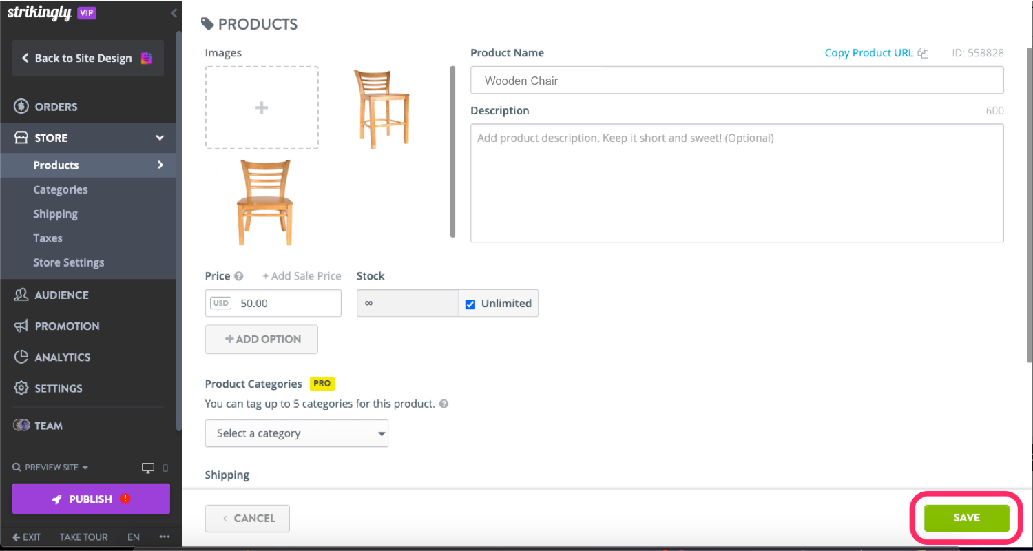 add a product in the simple store section of a website built on Strikingly add a product in the simple store section of a website built on Strikingly